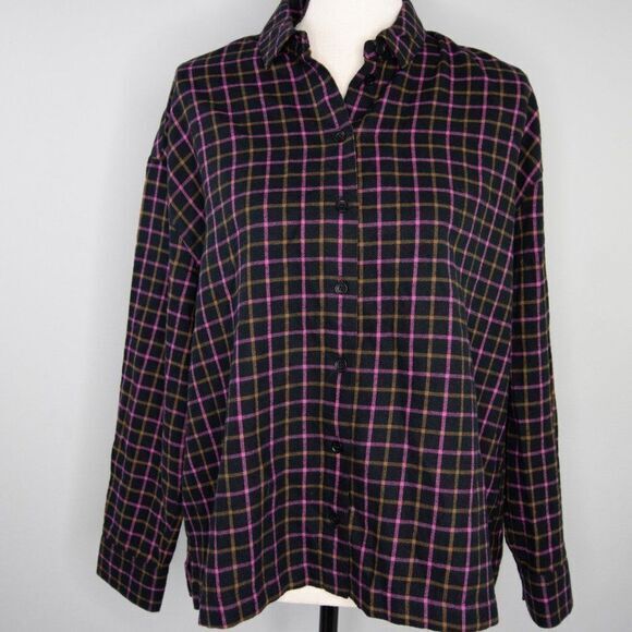 Madewell Flannel Westlake Shirt in Stoppard Plaid, NWT - Picture 5 of 16